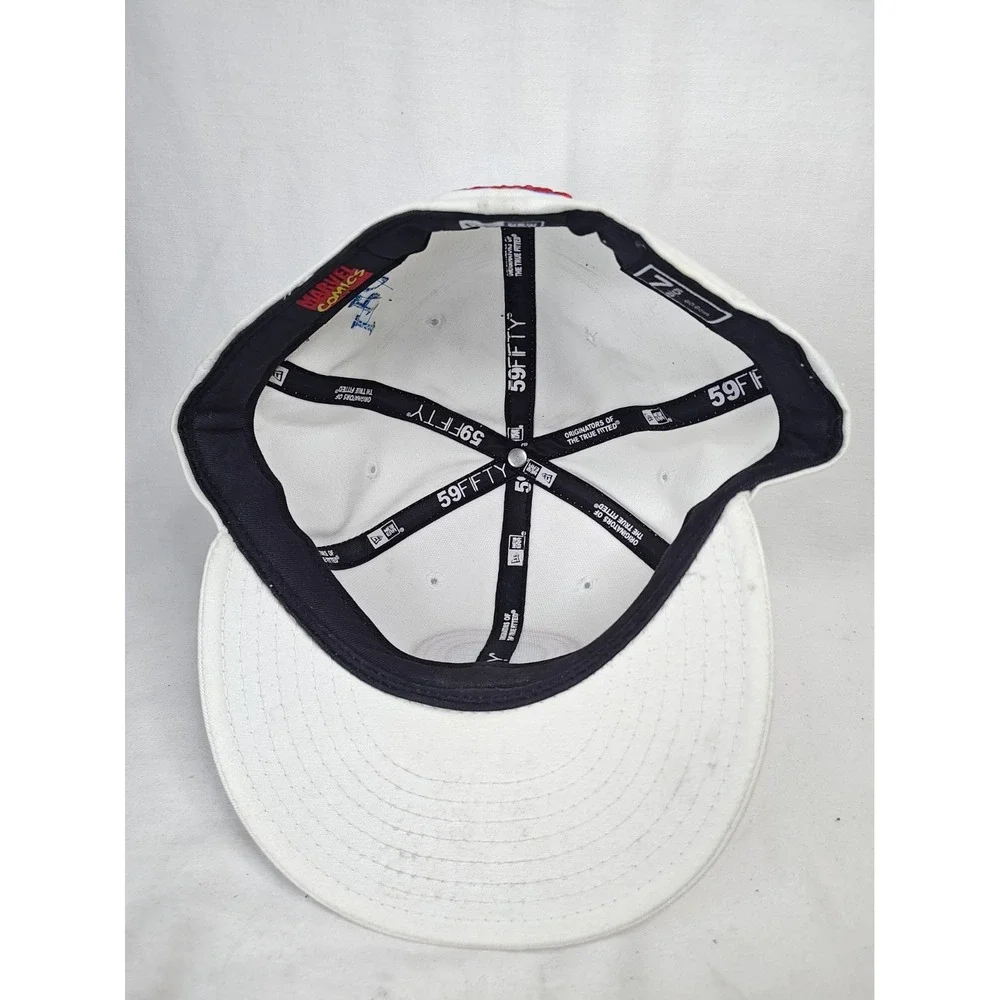 New Era 59FIFTY Marvel Captain America Fitted Hat 7 5/8 White IPCC Promo Flat
